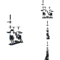 vidaXL Katzen-Kratzbaum mit Sisal-Kratzsäulen 230 - 250 cm Blau - Kratzbäume