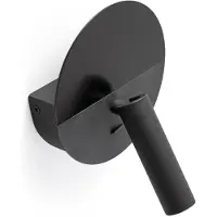 Faro LED-Wandleuchte Duas mit USB-Ladebuchse, schwarz