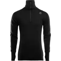 Aclima - Doublewool Polo Shirt Zip - Merinopullover Gr M schwarz