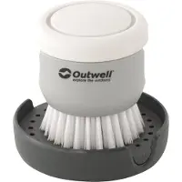 Outwell Kitson Brush w/Soap Dispenser, Bartbürste, Schwarz, Weiß, Polypropylen (PP), Silikon, 2 Stück(e), Matt, 90 mm