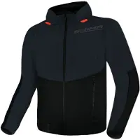 SHIMA Daybreaker Motorrad Zip Hoodie, grau/schwarz, 4XL