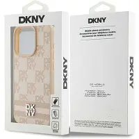 DKNY Dkhcp15lpcptssp Iphone 15 Pro 6.1 Leather Checke Mono Pattern&printed Stripes Handyhülle