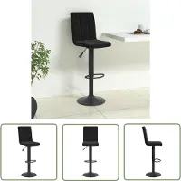 The Living Store Barhocker Schwarz Samt