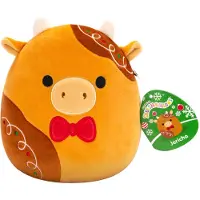 Squishmallows Holiday Jericho Gingerbread Cow Teddybär One Size