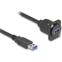 DeLOCK D-Typ USB 5 Gbps Kabel Typ-A Stecker zu Typ-A Buchse schwarz 20 cm, 20 m, USB A, USB A, 5 Gbit/s, Schwarz
