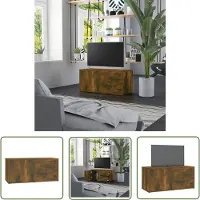The Living Store TV-Schrank Räuchereiche 80x34x36 cm Holzwerkstoff