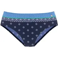 LASCANA Bikini-Hose "Jimer", Damen, Gr. 40, N-Gr, blau (nachtblau), Polyamid, gepunktet, Badehosen Bikini-Hose, mit dekorativem Druck