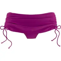 LASCANA Bade-Rock , Damen, Gr. 46, N-Gr, pink (fuchsia), Polyamid, unifarben, Badehosen Bade-Rock, mit seitlicher Raffung