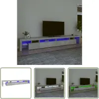 The Living Store TV-Schrank mit LED-Leuchten Betongrau 290x36,5x40 cm