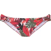 LASCANA Bikini-Hose "Ava", Damen, Gr. 42, N-Gr, rot (rot bedruckt), Recycling-Polyamid, bedruckt, Badehosen Bikini-Hose, im tropischen Design, Topseller