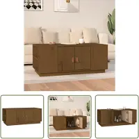 The Living Store Couchtisch Honigbraun 100x50x41 cm Massivholz Kiefer