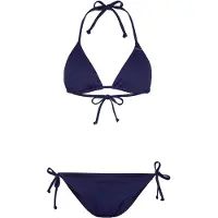 O'Neill Triangel-Bikini "ESSENTIALS CAPRI BONDEY BIKINI SET", Damen, Gr. 38, N-Gr, blau (blauberry ca), Obermaterial: 85% Polyamid, 15% Elasthan, Bikini-Sets Triangel-Bikini, mit herausnehmbaren Pads