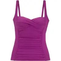 LASCANA Tankini-Top "Comfy", Damen, Gr. 42, Cup B, lila (beere), Recycling-Polyamid, unifarben, Bikini-Oberteile Tankini-Top, Bequeme Passform ohne Bügel