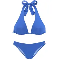 LASCANA Triangel-Bikini , Damen, Gr. 40, Cup A/B, blau (royalblau), Microfaser, Recycling-Polyamid, unifarben, Bikini-Sets Triangel-Bikini, Multiway, in 5 Tragevarianten