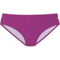 LASCANA Bikini-Hose "Comfy", Damen, Gr. 44, N-Gr, lila (beere), Recycling-Polyamid, unifarben, Badehosen Bikini-Hose, in höherer Schnittform