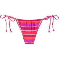 s.Oliver Bikini-Hose "Fun", Damen, Gr. 38, N-Gr, pink (pink bedruckt), Recycling-Polyamid, gestreift, Badehosen Bikini-Hose, in knapper Schnittform und trendigem Streifen-Design