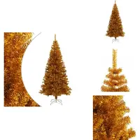 vidaXL Künstlicher Weihnachtsbaum mit Ständer Gold 180 cm PET - Weihnachtsbäume
