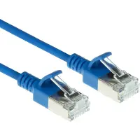 ACT Blaues 10 Meter langes LSZH-U/FTP-Cat6a-Datencenter-Slimline-Patch-Kabel mit RJ45-Anschlüssen und Knickschutz, 10 m, Cat6a, U/FTP (STP), RJ-45, RJ-45, Blau