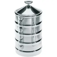 Alessi CB03, Behälter, Rund, 1,14 l, Edelstahl, Aluminium, Edelstahl, 110 mm