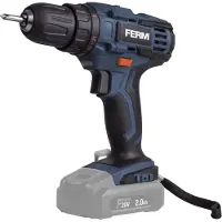 Ferm Akku-Bohrschrauber 20 V mit 21+1 Drehmomenteinstellungen, Softgrip und LED-Licht