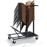 Essentials Uni Stack Transportwagen, Universal transportwagen für alle stapelstuhlen und barhockers, 115x60x150cm (BxTxH), T90930