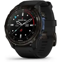 Garmin Descent Mk3i 51mm Smartwatch, Titan, Schwarz, DLC-Beschichtung, Silikonarmband
