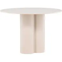 Venture Home Esstisch "Olivia, runder Esstisch, einladend, Ø 110 cm", beige (beige, beige), B:110cm H:75cm T:110cm, Tische, Esstisch, Esszimmertisch, MDF, rund, einheitlich, gesellig, einladend