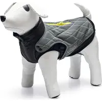 Beeztees Hundemantel Safety Gear Allia reflektierend grau, Größe:28 cm