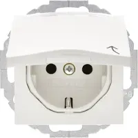 Berker 47461909, Typ F, Weiß, Thermoplast, IP20, 250 V, 16 A