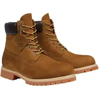 Timberland für Herren. TB172066EBL1 6-Zoll-Premium-Lederstiefel braun (42 W), Wohnung, Schnürsenkel, Lässig
