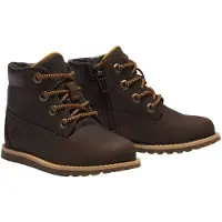 Timberland Kids Mid Lace UP With Zip Boot dark brown 5.5