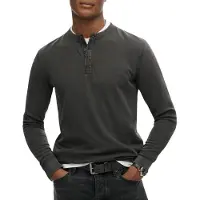 Superdry Vintage Textured Grandad Langarm-t-shirt