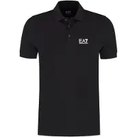 Emporio Armani für Herren. 8NPF14_PJVQZ Polo Core Identity aus schwarzer Baumwolle (L), Lässig, Kurzarm