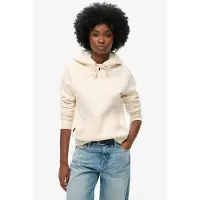 Superdry für Damen. W2012141A Luxe Metallic Sweatshirt gebrochenes Weiß (S), Lässig, Baumwolle