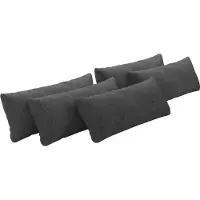Otto Home Sofakissen "Mikado", grau (dunkelgrau), B:65cm H:25cm T:10cm, 100% Polyester, Polsterauflagen, Sofakissen, 3,5,6,7-teilige Kissen-Sets zur Auswahl