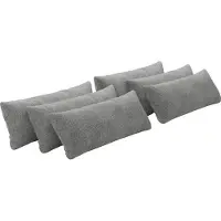 Places Of Style Sofakissen "Mikado", silber (silberfarben), B:65cm H:25cm T:10cm, 100% Polyester, Polsterauflagen, Sofakissen, 3,5,6,7-teilige Kissen-Sets zur Auswahl