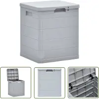 The Living Store Garten-Aufbewahrungsbox 90 L Hellgrau