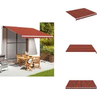 vidaXL Markisenbespannung Orange und Braun 4x3,5 m - Markisen