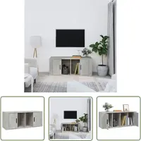 The Living Store TV-Schrank Betongrau 100x35x40 cm Holzwerkstoff
