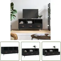 The Living Store TV-Schrank Schwarz 102x36x50 cm Holzwerkstoff