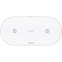 Usams Ladegerät. Induktives Ladepad US-CD120 10W, Dual, Weiß. Modell: CD120JN01