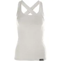 Winshape Sporttop "WVR25", Damen, Gr. S, grau (grau melange), 48% Baumwolle, 48% Polyester, 4% Elasthan, eckiger Ausschnitt, Tops Sporttop, Cross Back Style