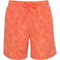 Bruno Banani Badeshorts , Herren, Gr. XL, N-Gr, orange (orange bedruckt), Recycling-Polyester, bedruckt, Badehosen Badeshorts, mit floralem Design, Topseller