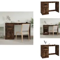 vidaXL Schreibtisch mit Schublade Räuchereiche 115x50x75cm - Schreibtische