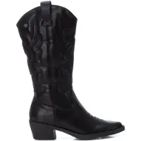 Xti für Damen. 14311901-NEGRO Women's Stiefel 143119 schwarz (41), 3 bis 5 cm, Reißverschluss, Lässig