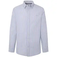 Pepe Jeans für Herren. PM308561 Hemd Marius blau (L), Lässig, Langarm, Bio-Baumwolle, Nachhaltig