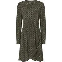 Pepe Jeans für Damen. PL953622 Grünes Kleid von Pernicia (L), Lässig, Viskose, Langarm