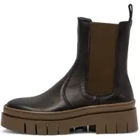 Art für Damen. 1195411UK003_001 Lederstiefeletten 1954 Amberes schwarz (36), Wohnung, 1 bis 3 cm, Keine, Lässig