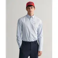 Gant für Herren. 3000132 Hemd Slim Fit Streifen Popeline hellblau (S), Lässig, Baumwolle, Klassisch, Langarm