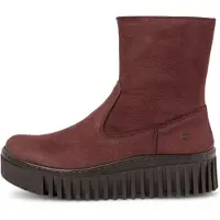 Art für Damen. 115311467003_008 Stiefeletten aus Leder 1531 Brighton Bordeaux (40), 3 bis 5 cm, Reißverschluss, Lässig